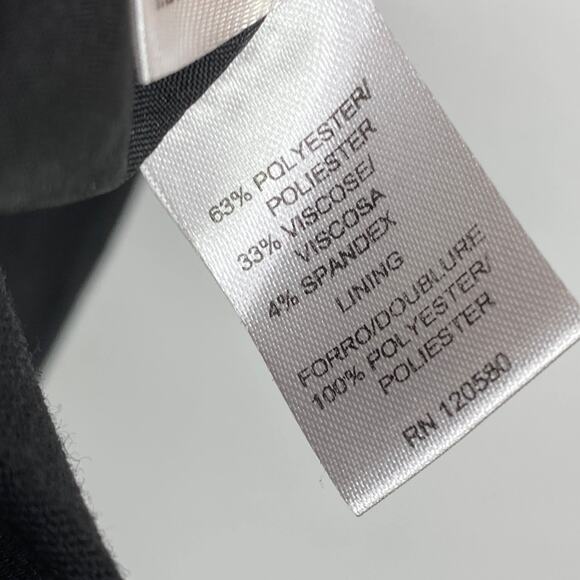 Atelier Luxe Skirt Women 6 Black Knee Length Polyester Viscose Office Career - Picture 4 of 6